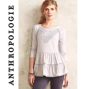 EUC Anthropologie Meadow Rue Crochet Tiered Top